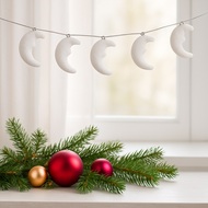 2052 Řetěz měsíc s bílými glitry 180cm-3 2052 Řetěz měsíc s bílými glitry 180cm-3