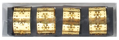 Kroužky na ubrousky kovové zlaté 4,5 cm, 4 ks 