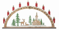 23080 Adventn&iacute; kalend&aacute;ř Sv&iacute;čky v oblouku dřevěn&yacute; 40 x 20,5 x 4 cm-1