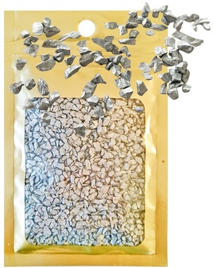 Skleněné kamínky dekorační stříbrné 40 g