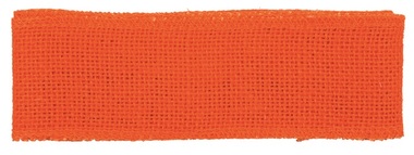 Stuha jutová oranžová šířka 6 cm, 2 m