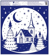 Okenní fólie – Kostel s měsícem