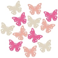 3841 Dřevění motýli 4 cm, 12 ks-2