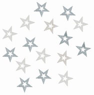 3869 Dřevěné hvězdy šedé 2 cm, 24 ks -2