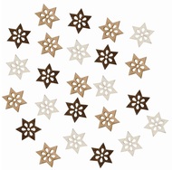3871 Dřevěné hvězdy hnědé 2 cm, 24 ks -2