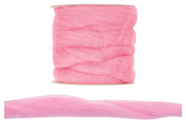 Vlna růžová  polyesterová příze 3 m