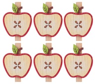 42011 Jablíčka dřevěná na kolíčku 3,5 cm, 6 ks-1