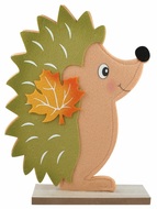 42034 Ježek filcový zelený 18 x 30,5 x 5 cm na postavení-1