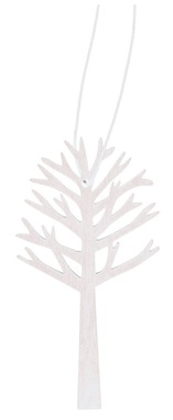 Strom dřevěný na zavěšení 10 cm, bílý