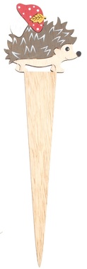 Ježek dřevěný zápich 9 x 8 cm