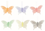 4412 Mot&yacute;li s glitry na klipu 8,5 x 6 x 1,5 cm, 6 ks v s&aacute;čku-1