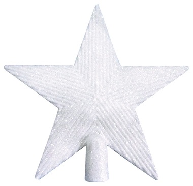 Špice bílá hvězda s perletí 19cm