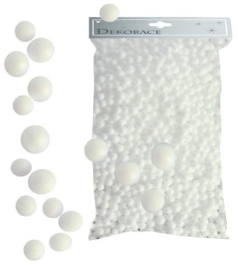 Kuličky z polystyrenu 4-5 mm bílé, 15g