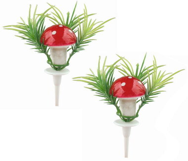 Muchomůrka s větvemi ? 6 x 3 cm + zápich, 2 ks v sáčku
