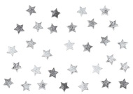 4781 Hvězdičky dřevěné stříbrné 1cm, 36 ks-1