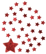 4783 Hvězdičky dřevěné červené 1 cm, 36 ks-1