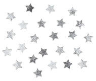 4784 Hvězdičky dřevěné 2,5 cm, 24 ks, stříbrné-2