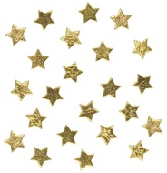 4785 Hvězdičky dřevěné 2,5 cm, 24 ks, zlaté-2