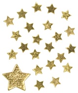 4785 Hvězdičky dřevěné zlaté 2,5 cm, 24 ks-1