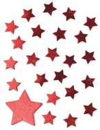 4786 Hvězdy dřevěné 24 ks, červené-1