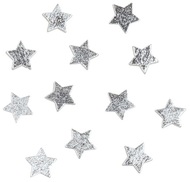 4787 Hvězdičky dřevěné 3,5 cm, 12 ks, stříbrné-2