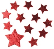 4789 Hvězdičky dřevěné červené 3,5cm, 12 ks-1