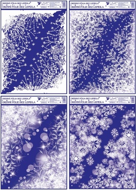 Okenní fólie rohová zamrzlé rohy, 38x30 cm