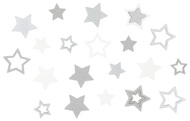 4940 Hvězda dřevěná šedá a bílá 2,5 cm 12 ks + 3,5 cm 12 ks-2