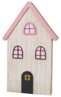 4984 Domek s růžovými detaily dřevěný na postavení 12 x 20 cm-1
