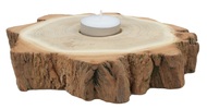Dřevěný svícen na čajovou svíčku S průměr cca 10 cm s kůrou