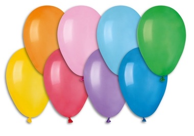 Balónky pastel, 19 cm, 10 ks v balení, mix barev