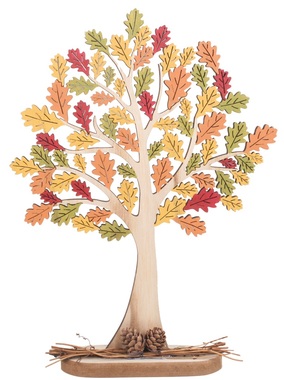 Dřevěný strom barevný dub 30 cm