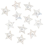 5326 Hvězda dřevěná s lepíkem 4 cm, 12 ks, přírodní-2