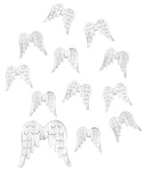 5334 Andělská křídla dřevěná s lepíkem 3 cm, 12 ks-1