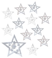 5335 Hvězda dřevěná s lepíkem 4 cm, 12 ks-1