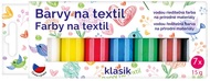 Barvy na textil světlý, sada, klasik 7x15 g + šablony 