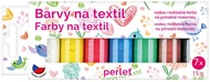 6107 Sada barev na světlý textil perleť 7x15 g + šablony -1