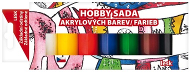 Sada akrylových barev 7 x 15 g, LESK