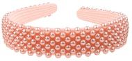 Čelenka růžová s perličkami