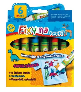 Fixy na textil 6 odstínů