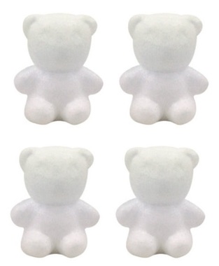 Dílky z polystyrenu medvídci 5 cm, 4 ks v sáčku
