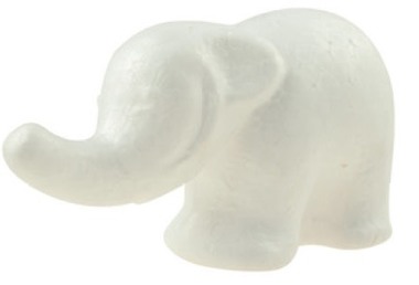Dílky z polystyrenu slon 11 x 6 cm, v sáčku