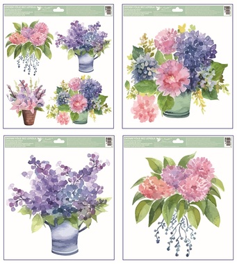 Okenní fólie Květiny 30 x 33,5 cm