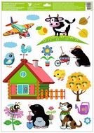 Okenní fólie – Krtek u domečku