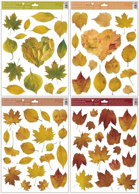 Okenní fólie přírodní 30 x 42 cm, podzimní listy