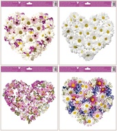 6865 Okenní fólie srdce z květů 30x33,5 cm-1