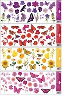 6881 Okenní fólie 60 x 22,5 cm, motýli a květiny -1
