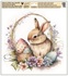 Okenní fólie – Zajíček u košíku s barevnými vajíčky