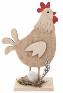 7156 Slepice dřevěn&aacute; s vaj&iacute;čkem 10 x 15 x 4 cm na postaven&iacute;-1