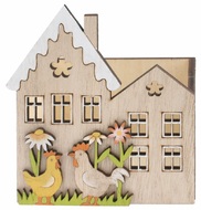 7174 Dekoračn&iacute; ohr&aacute;dka Kohouti dřevěn&aacute; 11 x 13 x 7,5 cm-1